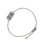 Saint Laurent Bangle Bracelet Vintage Silver YSL Logo