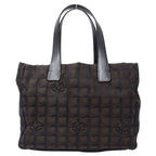 Chanel New Travel Tote MM Nylon Dark Brown