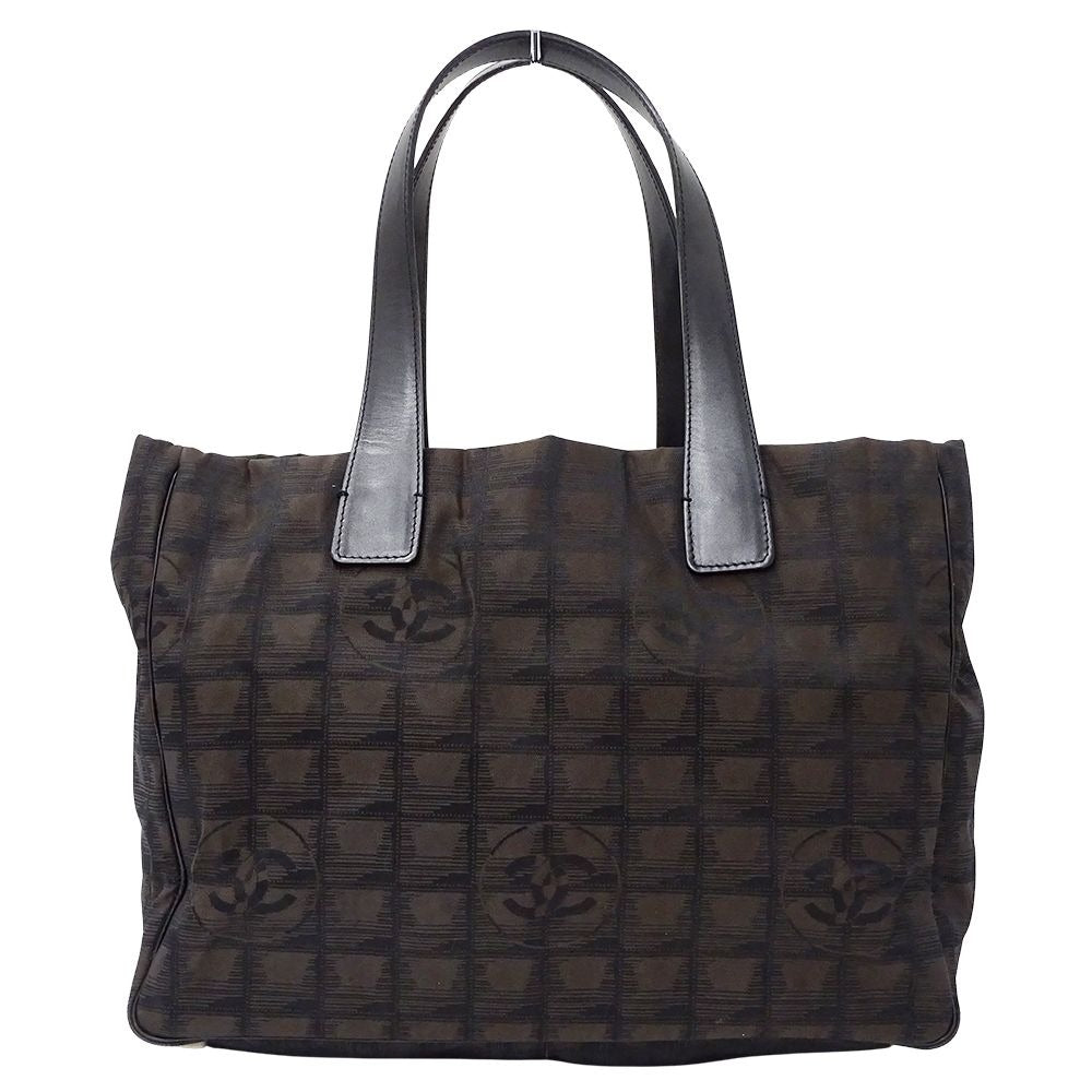 Chanel New Travel Tote MM Nylon Dark Brown