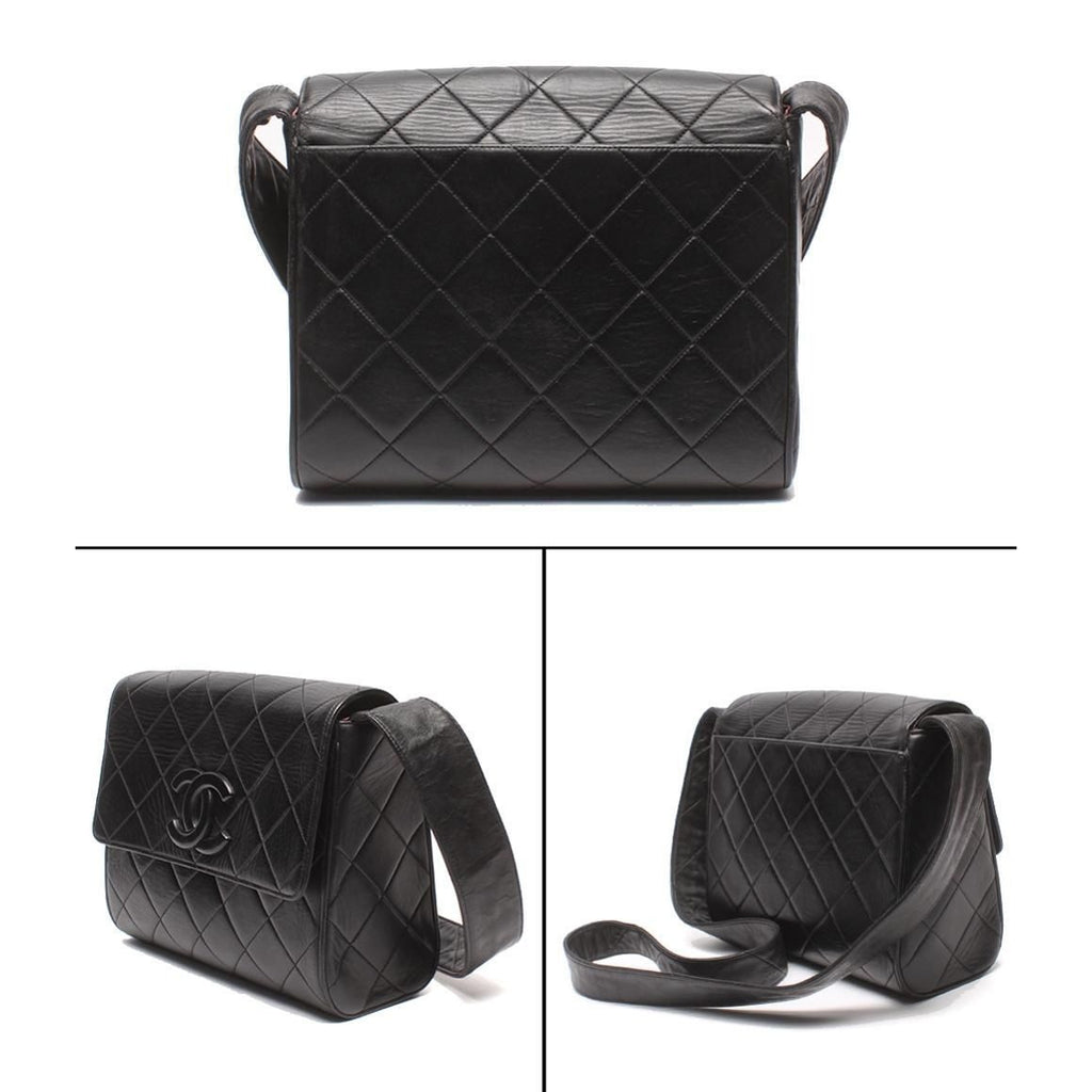 Chanel Shoulder Bag Crossbody Bag Quilted Lambskin Single Flap Gold — view 2