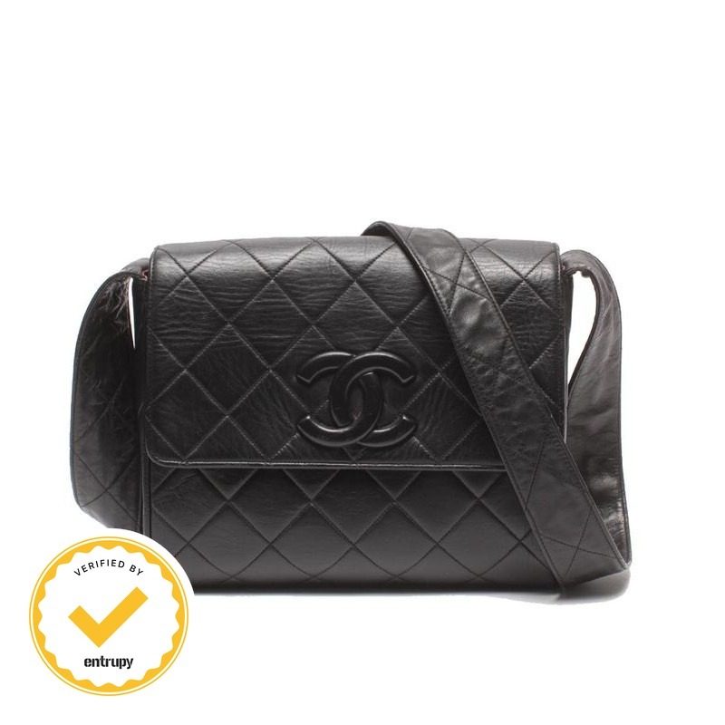 Chanel Shoulder Bag Crossbody Bag Quilted Lambskin Single Flap Gold
