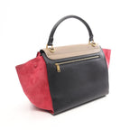Celine Handbag Trapeze Black Grey Red Leather — view 2