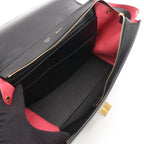 Celine Handbag Trapeze Black Grey Red Leather — view 3