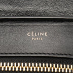 Celine Handbag Trapeze Black Grey Red Leather — view 4