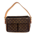 Louis Vuitton Viva Cite GM Monogram Leather Brown Shoulder Bag Gold