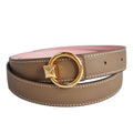 Hermes Belt Leather Medle Buckle Greige Pink