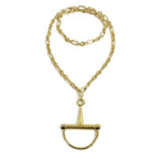 Gucci Half Horsebit Necklace Yellow Gold