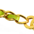 Chanel CC Logo Chain Belt Gold Yellow Metal Leather — view 5
