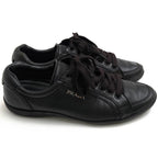 Prada Shoes Sneakers Low Cut Women Leather Black 3 E5620 — view 2