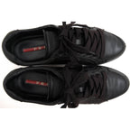Prada Shoes Sneakers Low Cut Women Leather Black 3 E5620 — view 5