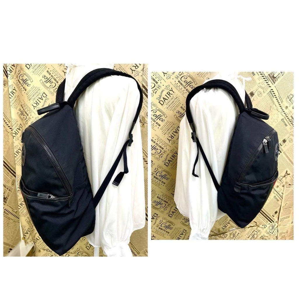 Gucci Backpack GG Logo Sherry Line Black Travel Business — view 4