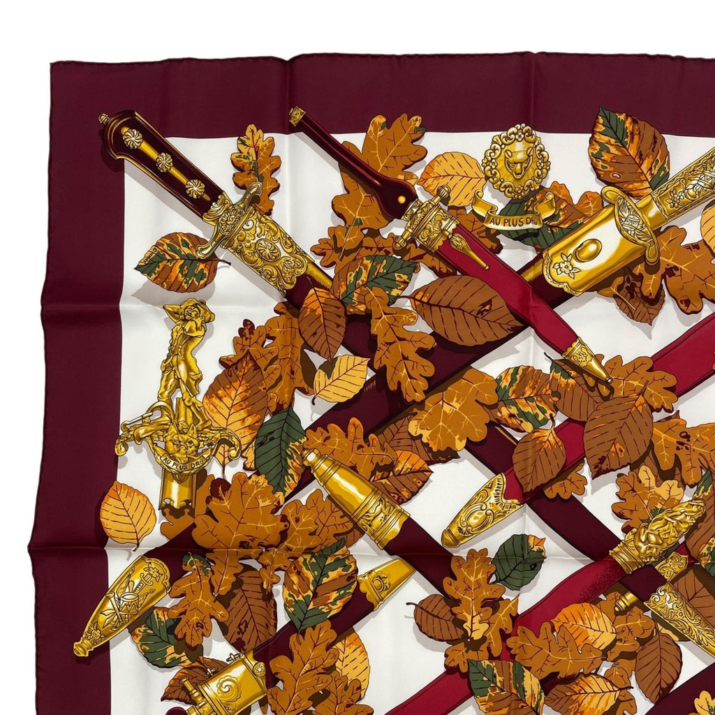 Hermes Scarf 100% Silk Carre 90 AU Plus Dru Powerful Brown — view 3
