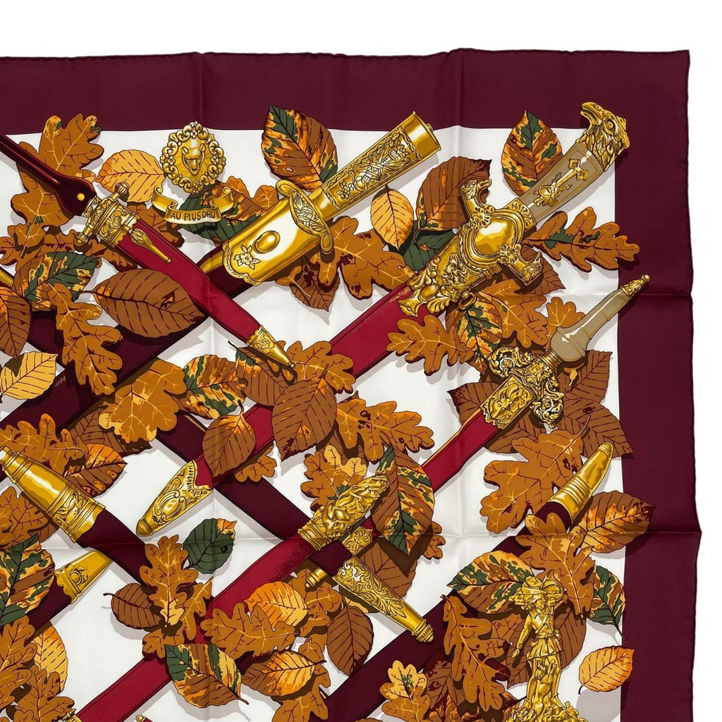 Hermes Scarf 100% Silk Carre 90 AU Plus Dru Powerful Brown — view 4