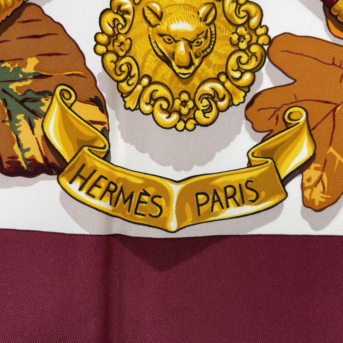 Hermes Scarf 100% Silk Carre 90 AU Plus Dru Powerful Brown — view 7