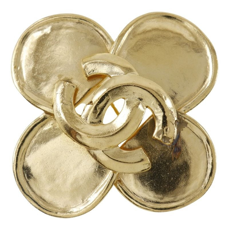 Chanel Clover Gold Plated 96 P 28.8 g Brooch