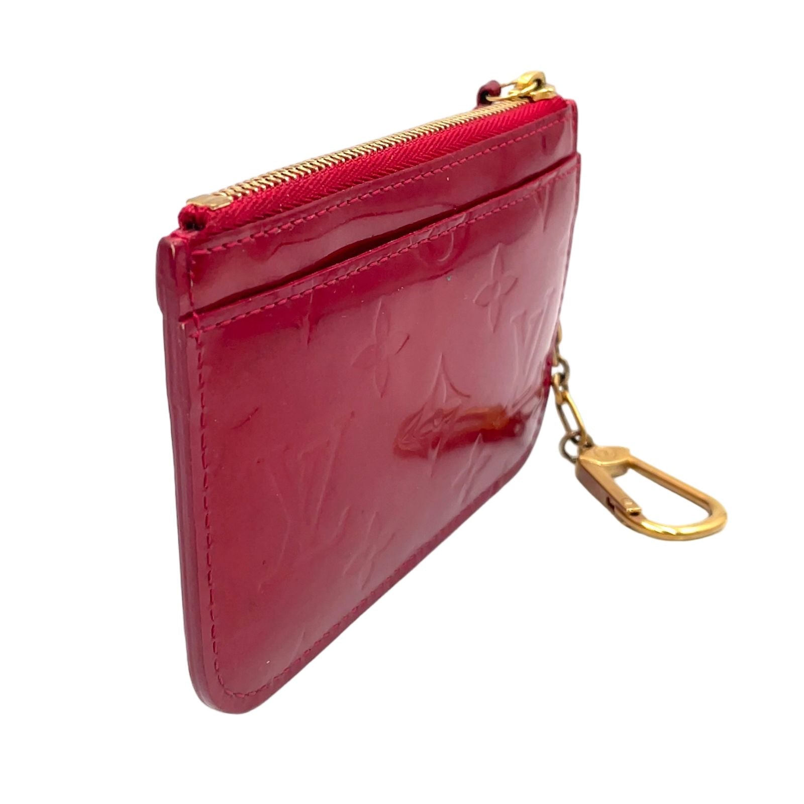 Louis Vuitton Pochette Cles Monogram Vernis Pomme D'amour Leather Enamel — view 2