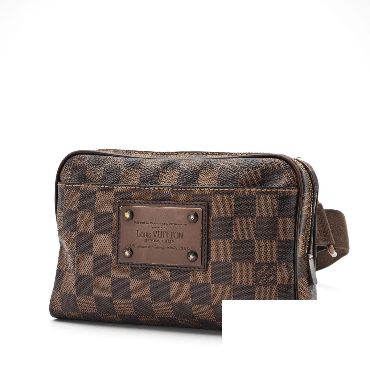 Louis Vuitton Bum Bag Brooklyn Small 2-Way Waist Pouch Ebene Brown Strap