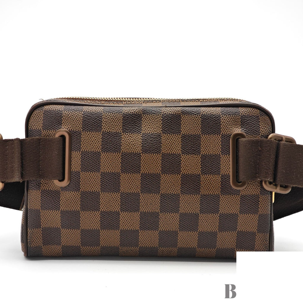 Louis Vuitton Bum Bag Brooklyn Small 2-Way Waist Pouch Ebene Brown Strap — view 3