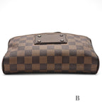 Louis Vuitton Bum Bag Brooklyn Small 2-Way Waist Pouch Ebene Brown Strap — view 6