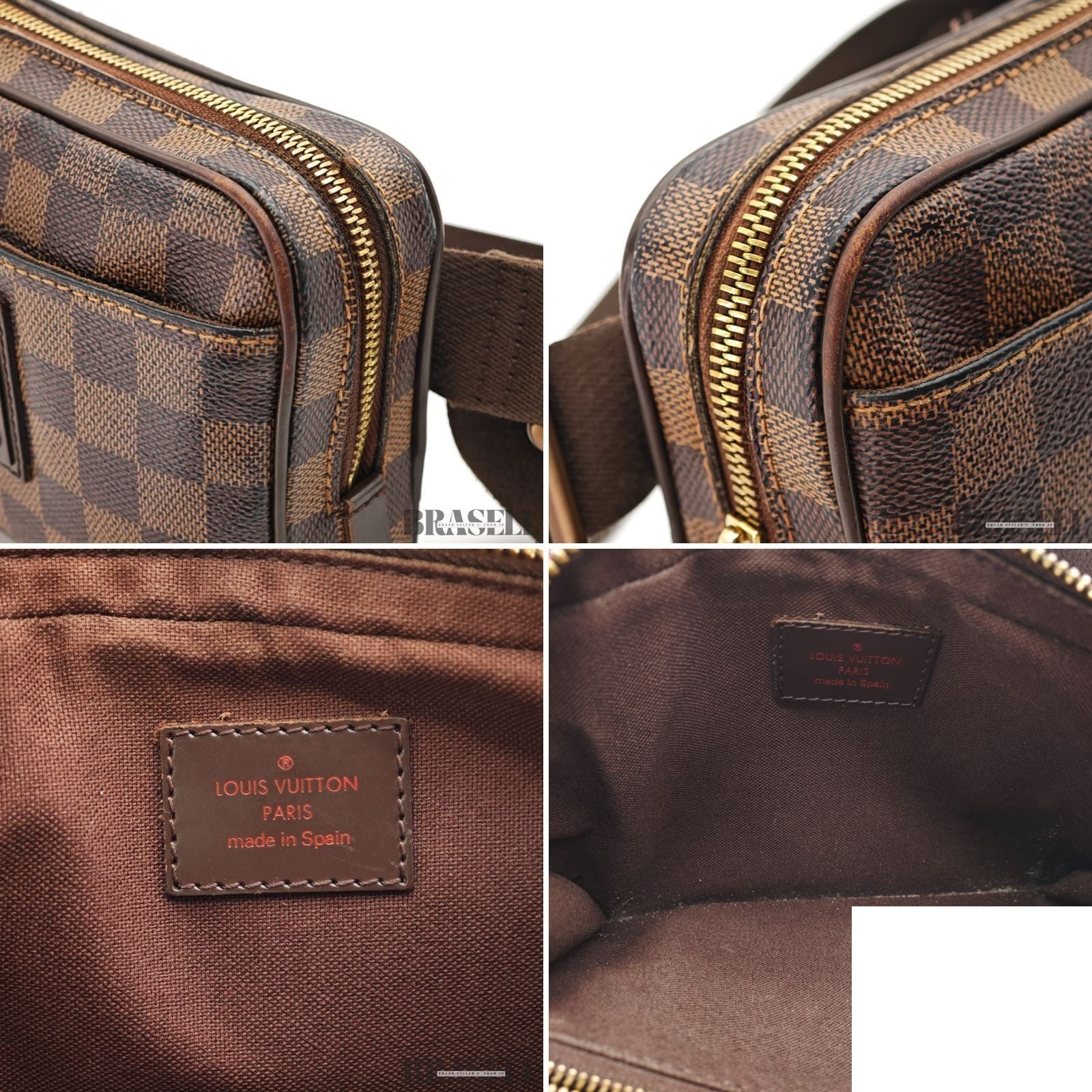 Louis Vuitton Bum Bag Brooklyn Small 2-Way Waist Pouch Ebene Brown Strap — view 8