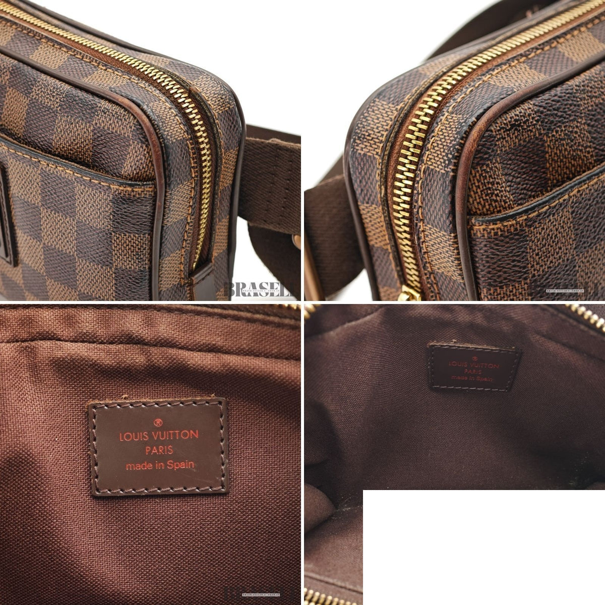 Louis Vuitton Bum Bag Brooklyn Small 2-Way Waist Pouch Ebene Brown Strap