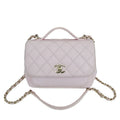 Chanel Business Affinity Pink Quilted Caviar Hand Shoulder Bag