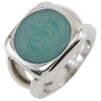 Hermes Corozo Metal Size 10.5 Silver 10.1 g Ring — view 2