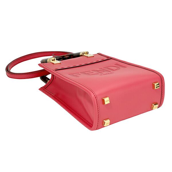 Fendi Shoulder Bag Mini Sunshine Shopper Pink — view 3