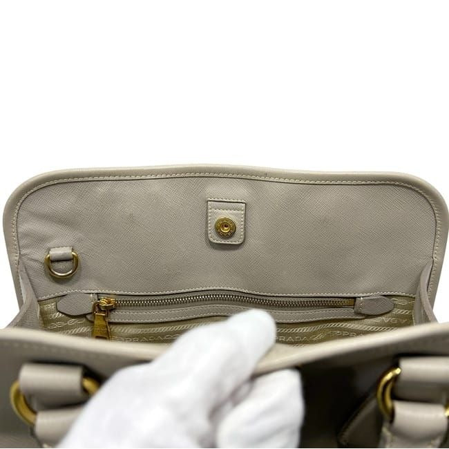 Prada 2-Way Bag Beige Bn2254 Saffiano Leather