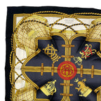 Hermes Scarf Silk Carre 90 Grande Tenue Horse Attire Black — view 2