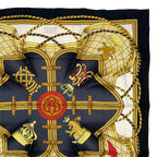 Hermes Scarf Silk Carre 90 Grande Tenue Horse Attire Black — view 3