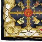 Hermes Scarf Silk Carre 90 Grande Tenue Horse Attire Black — view 4