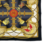 Hermes Scarf Silk Carre 90 Grande Tenue Horse Attire Black — view 5