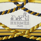 Hermes Scarf Silk Carre 90 Grande Tenue Horse Attire Black — view 7
