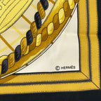 Hermes Scarf Silk Carre 90 Grande Tenue Horse Attire Black — view 9