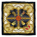 Hermes Scarf Silk Carre 90 Grande Tenue Horse Attire Black