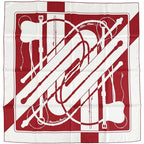 Hermes Scarf Carre 90 Clic Clac Silk Red White Horse