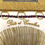 Hermes Carre 90 Poste Et Cavalerie Scarf Gold Silk — view 4