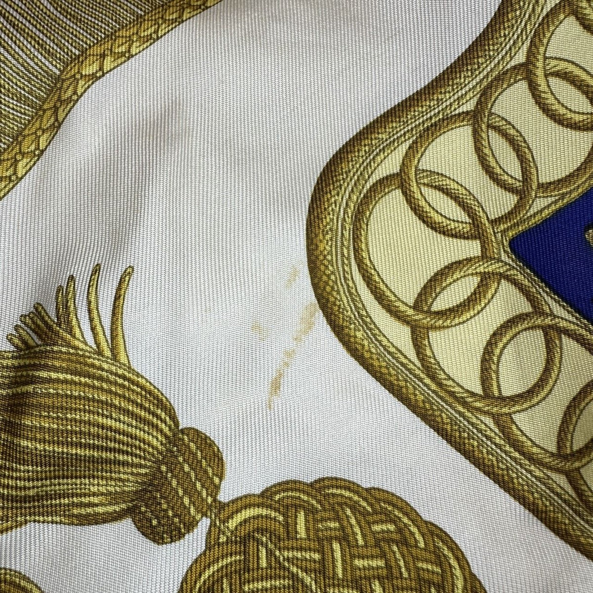 Hermes Carre 90 Poste Et Cavalerie Scarf Gold Silk — view 6