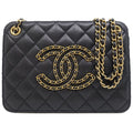 Chanel Chain Shoulder Bag 2-Way Quilted CC Logo Lambskin