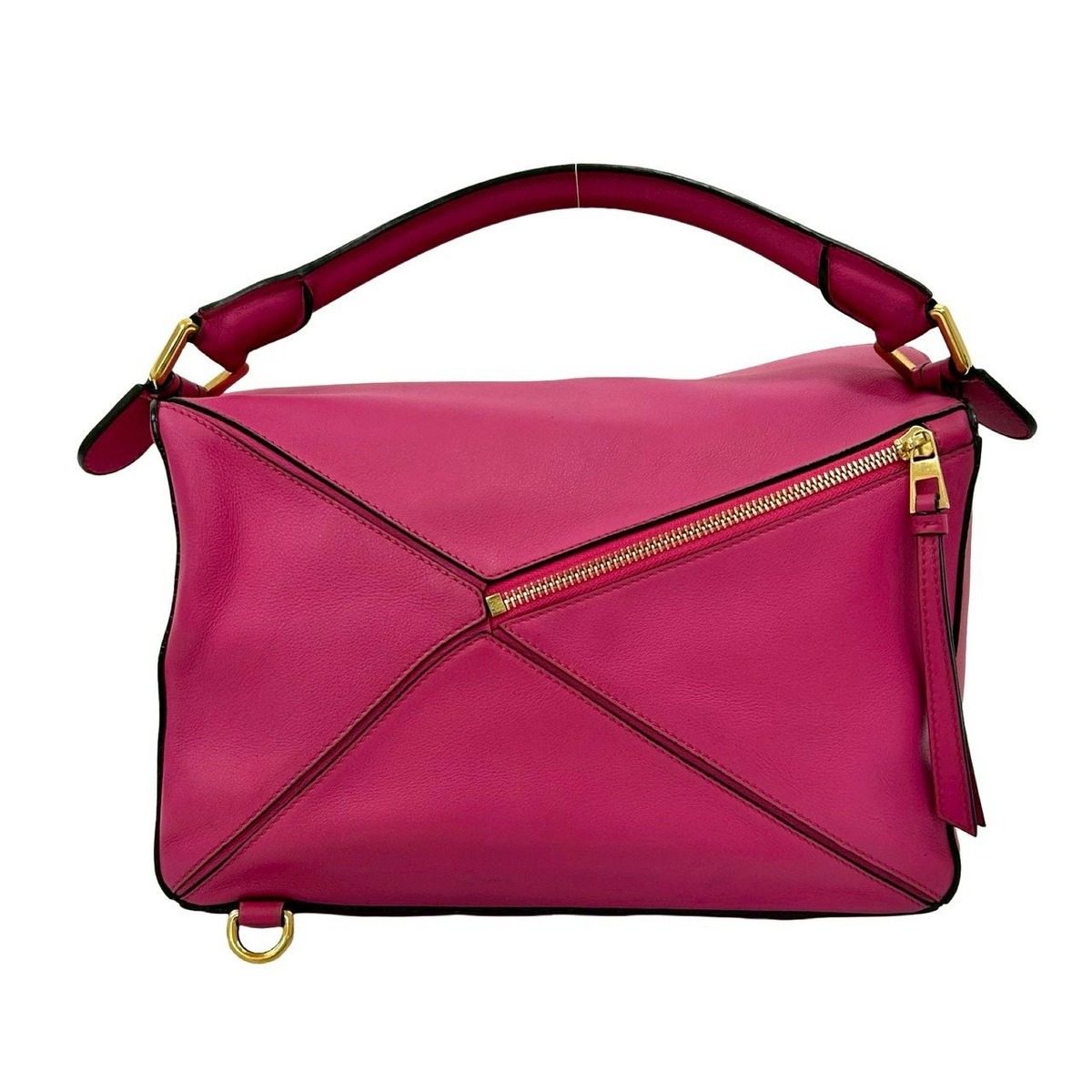 Loewe Puzzle Anagram Logo Leather 2-Way Mini Boston Bag Pink — view 3