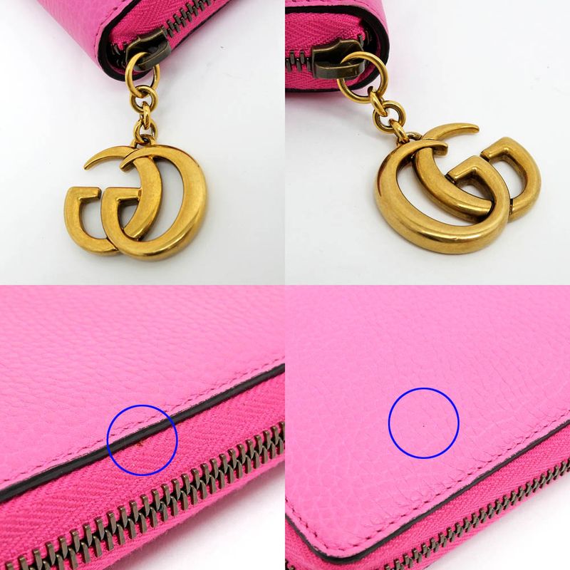 Gucci GG Marmont Zip Around 1147 Pink Long Wallet — view 9