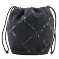 Chanel Travel Line Drawstring Nylon Black Pouch