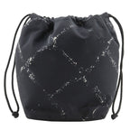 Chanel Travel Line Drawstring Nylon Black Pouch