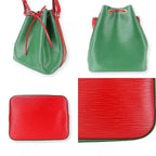 Louis Vuitton Shoulder Bag Petite Noe Epi Leather Green Red — view 2