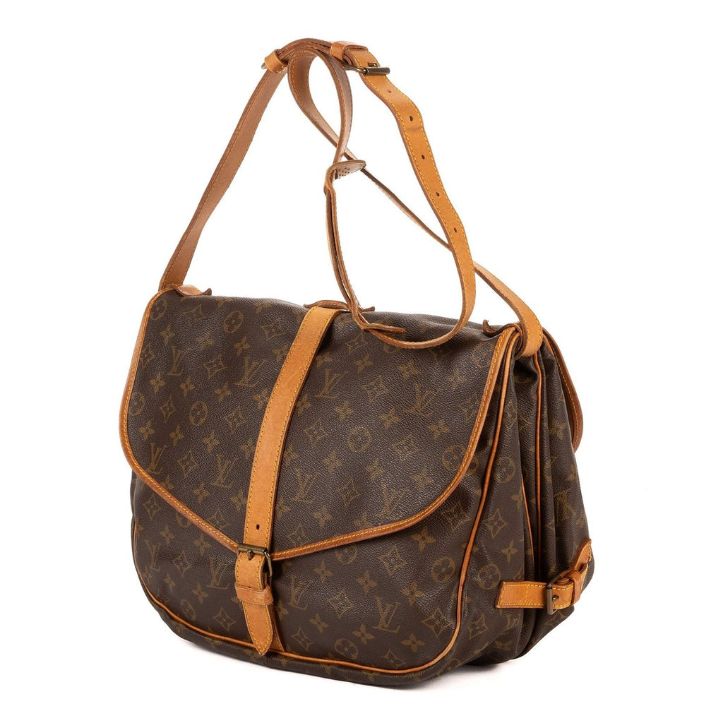 Louis Vuitton Saumur Brown Monogram Canvas Shoulder Bag — view 2