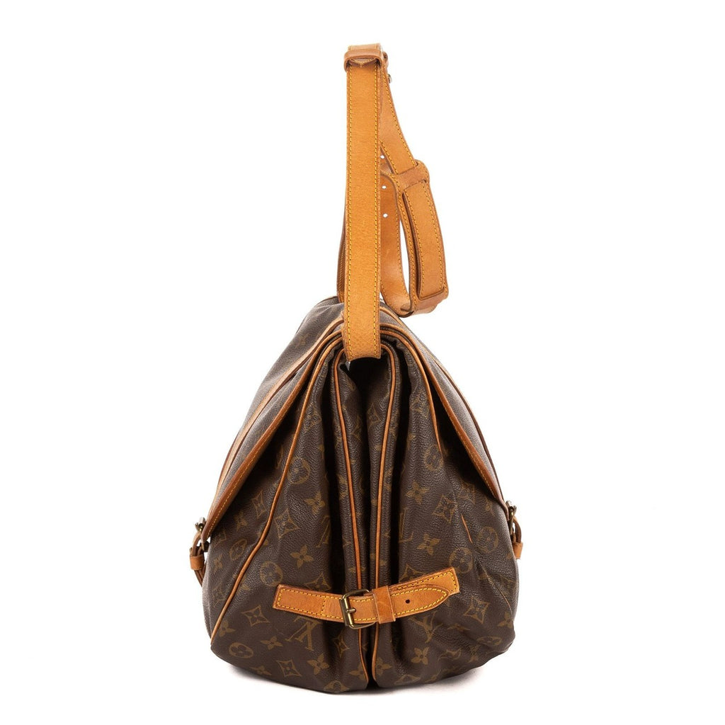 Louis Vuitton Saumur Brown Monogram Canvas Shoulder Bag — view 4
