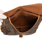 Louis Vuitton Saumur Brown Monogram Canvas Shoulder Bag — view 9