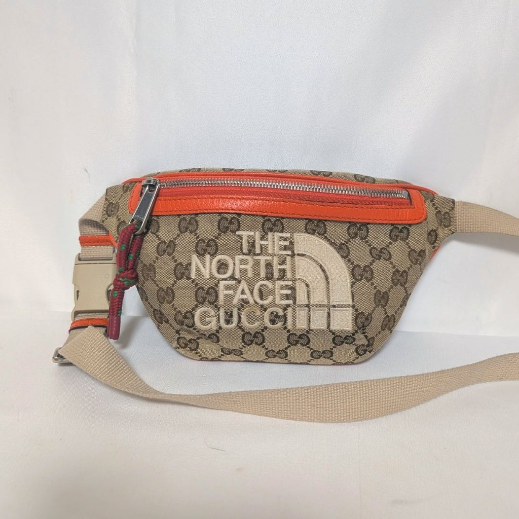 Gucci North Face Collaboration GG Canvas Belt Bag Orange