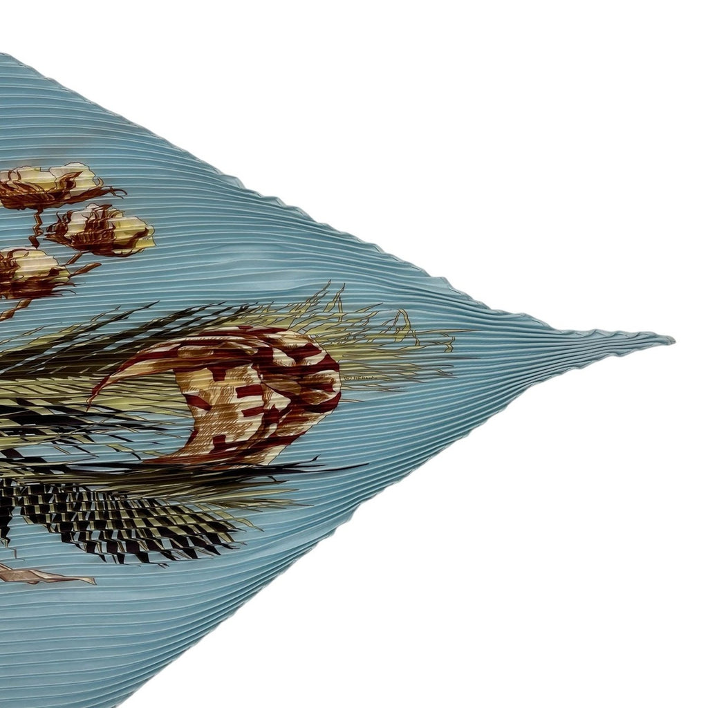 Hermes Scarf Pleated Turbans Des Reines Queen's Turban Blue — view 5